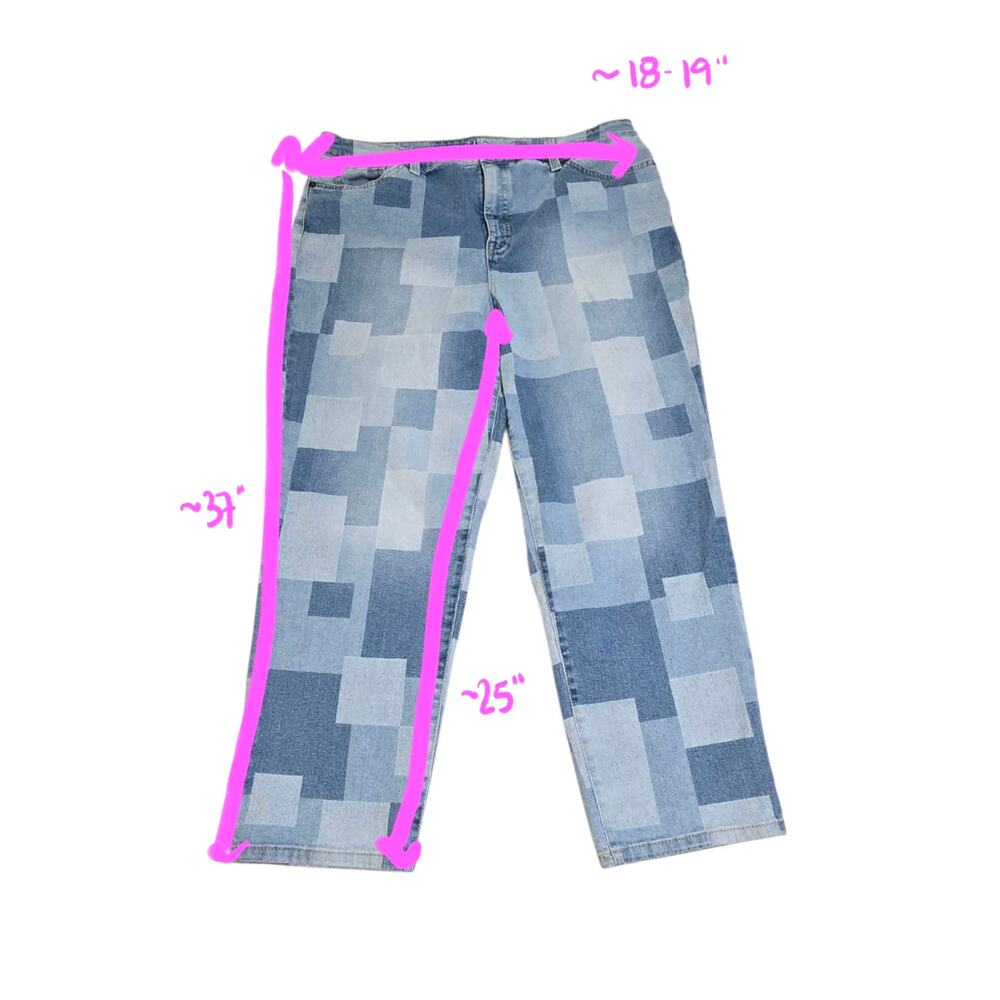 Style & Co Straight Ankle Leg Geometric Light wash Jeans - Picture 5 of 8